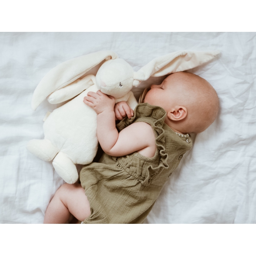 Moonie - Compagno di coccole con melodia e luce coniglietto 2.0 organic polar