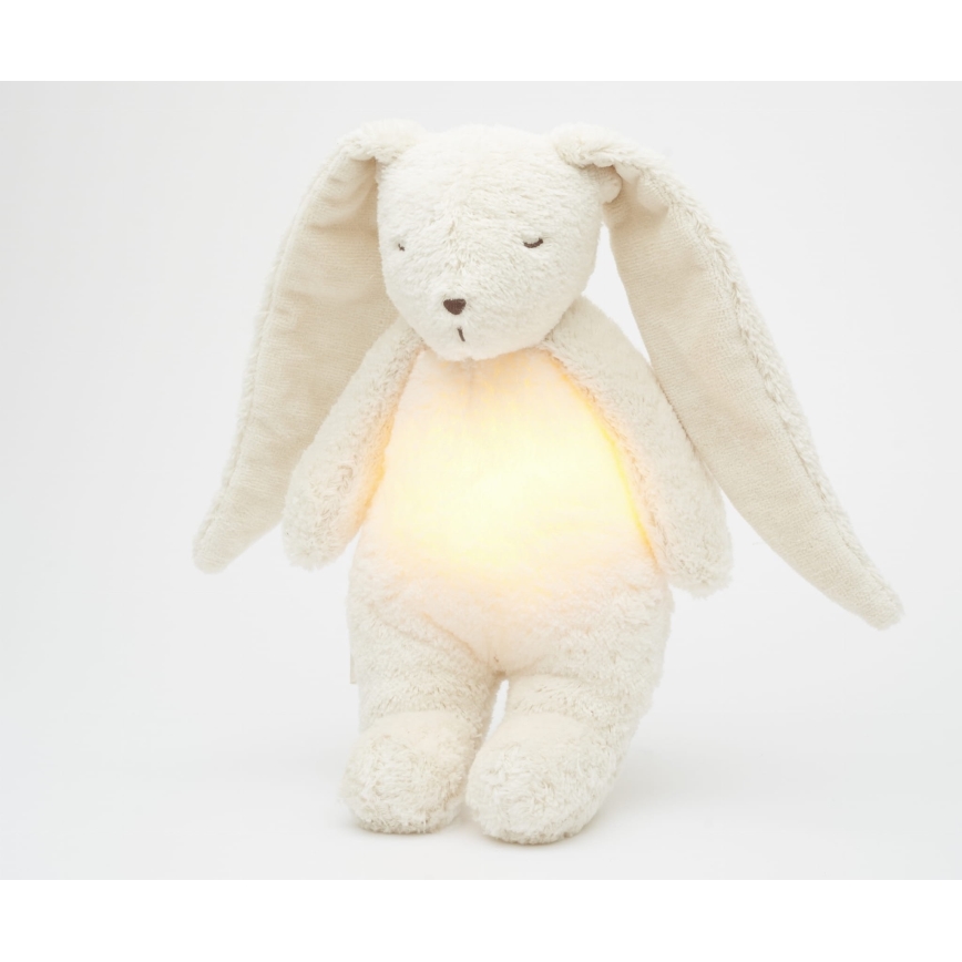 Moonie - Compagno di coccole con melodia e luce coniglietto 2.0 organic polar