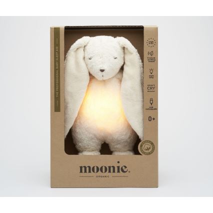 Moonie - Compagno di coccole con melodia e luce coniglietto 2.0 organic polar