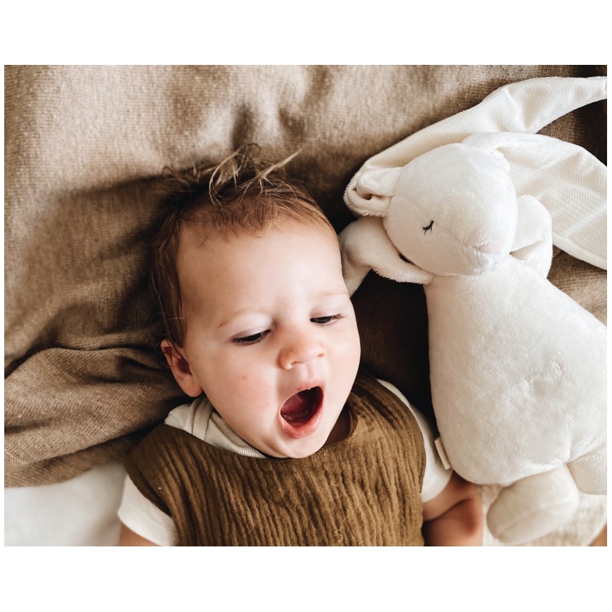 Moonie - Compagno di coccole con melodia e luce coniglietto 2.0 organic sabbia