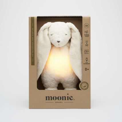 Moonie - Compagno di coccole con melodia e luce coniglietto organic polar natur