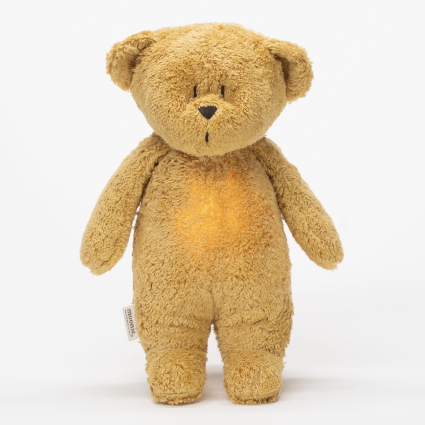 Moonie - Compagno di coccole con melodia e luce orsacchiotto 2.0 organic miele