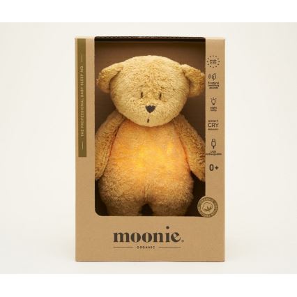 Moonie - Compagno di coccole con melodia e luce orsacchiotto 2.0 organic miele