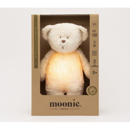 Moonie - Compagno di coccole con melodia e luce orsacchiotto 2.0 organic polar