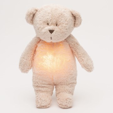 Moonie - Compagno di coccole con melodia e luce orsacchiotto 2.0 organic rosa