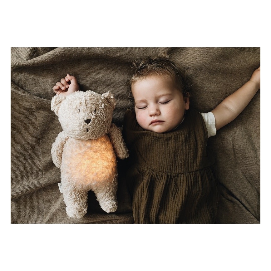 Moonie - Compagno di coccole con melodia e luce orsacchiotto organic miele natur