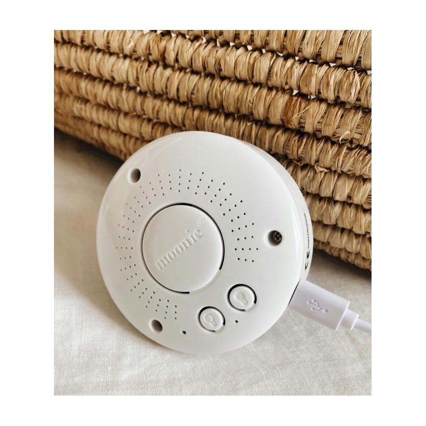 Moonie - Compagno di coccole con melodia e luce orsacchiotto organic rosa natur
