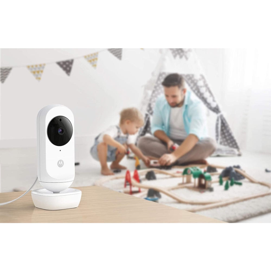 Motorola VM35-2 - Baby monitor ricaricabile con 2 telecamere e batteria da 2000 mAh