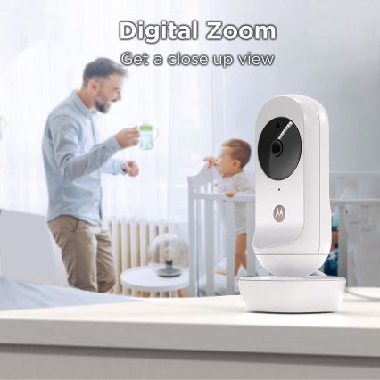 Motorola VM35-2 - Baby monitor ricaricabile con 2 telecamere e batteria da 2000 mAh