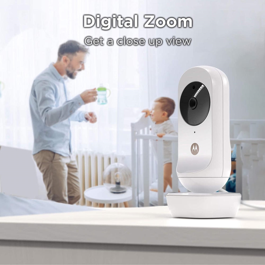 Motorola VM35-2 - Baby monitor ricaricabile con 2 telecamere e batteria da 2000 mAh