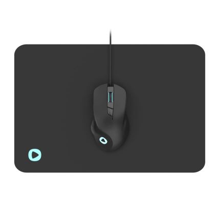 Mouse da gioco LED RGB con pad 800/1200/2400/3200 DPI 6 pulsanti nero