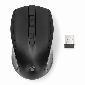 Mouse senza fili 800/1200/1600 DPI 2xAAA nero
