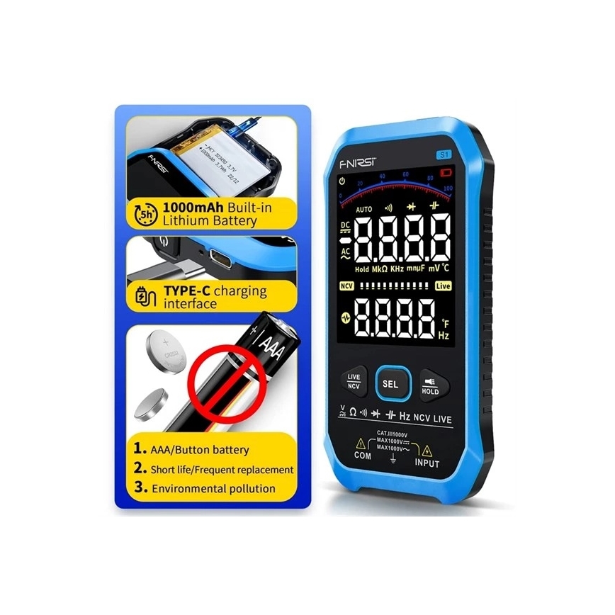 Multimetro 1000 mAh 5V