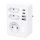 Multipresa 1x16 A + 2x 2,5 A con 2 porte USB (A e C) per la ricarica, bianca