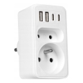 Multipresa 2 prese + 2xUSB-C + 2xUSB-A
