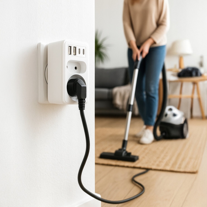 Multipresa 2 prese + 2xUSB-C + 2xUSB-A