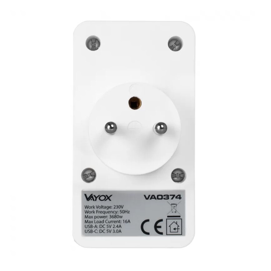 Multipresa 2 prese + 2xUSB-C + 2xUSB-A