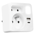 Multipresa 2 prese + USB-C + USB-A con illuminazione LED LED/0,5W/230V 3000K