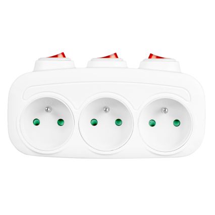 Multipresa 3 prese con interruttori