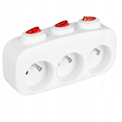 Multipresa 3 prese con interruttori