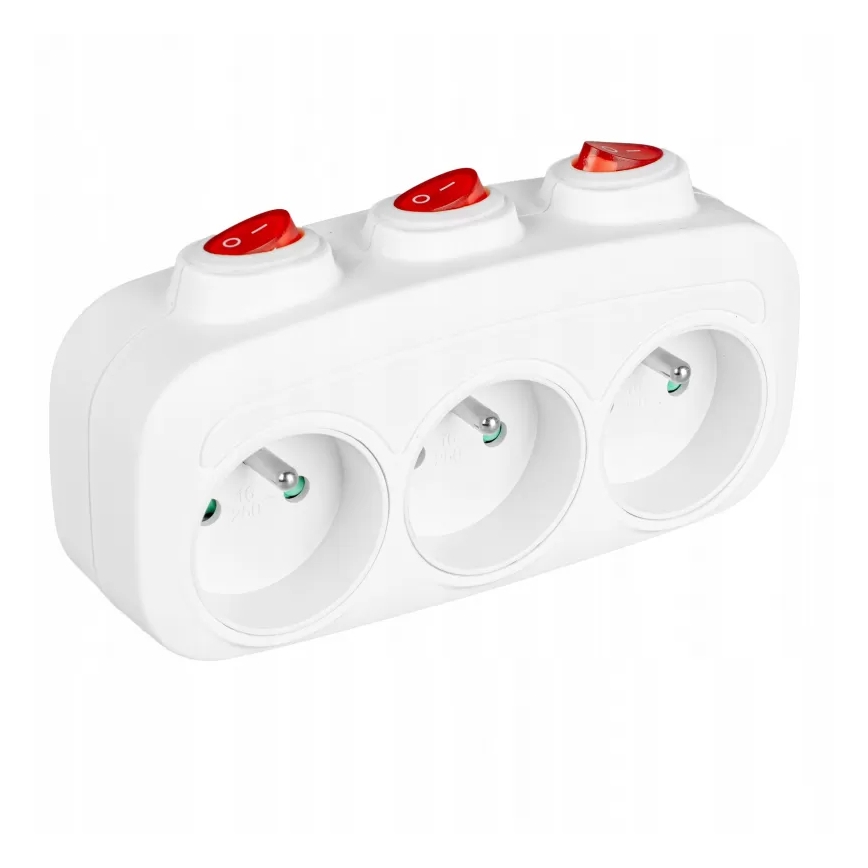 Multipresa 3 prese con interruttori