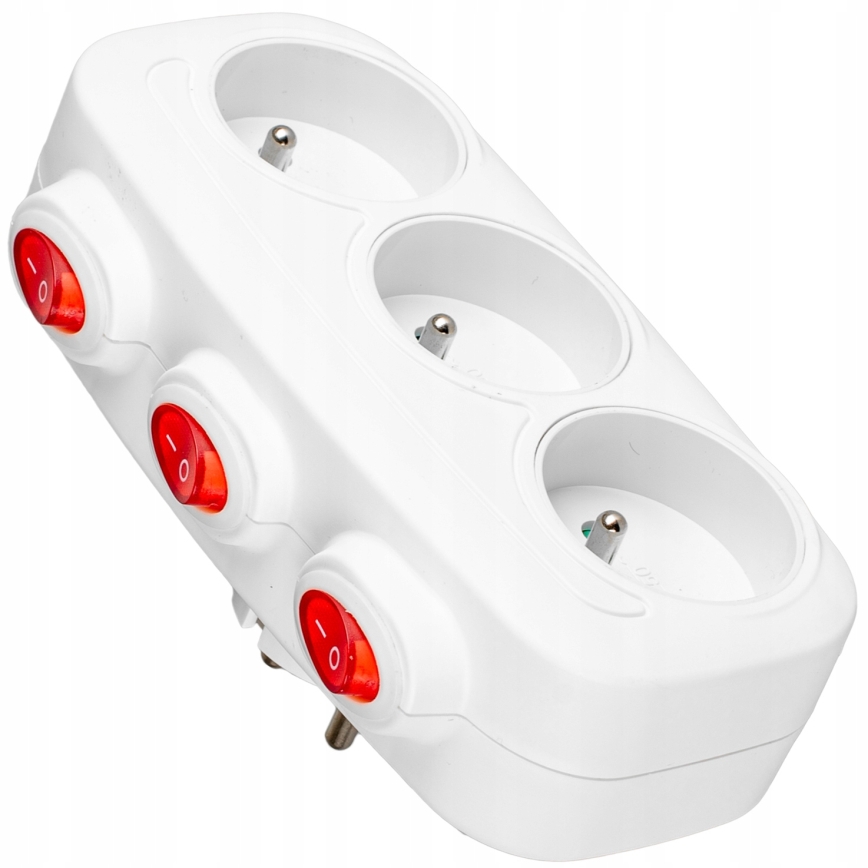 Multipresa 3 prese con interruttori