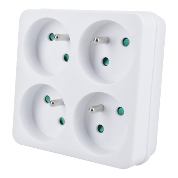 Multipresa 4x 10A bianca