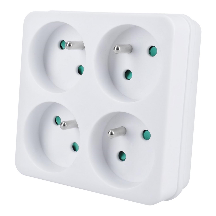Multipresa 4x 10A bianca