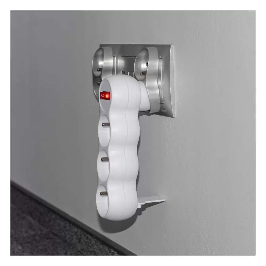 Multipresa con interruttore, 3 prese