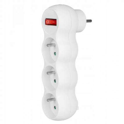 Multipresa con interruttore, 3 prese