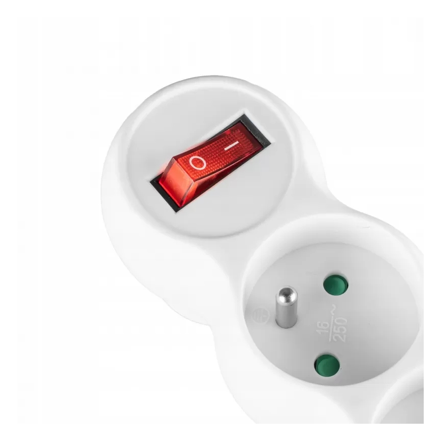 Multipresa con interruttore, 3 prese