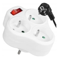 Multipresa con interruttore, 3 prese