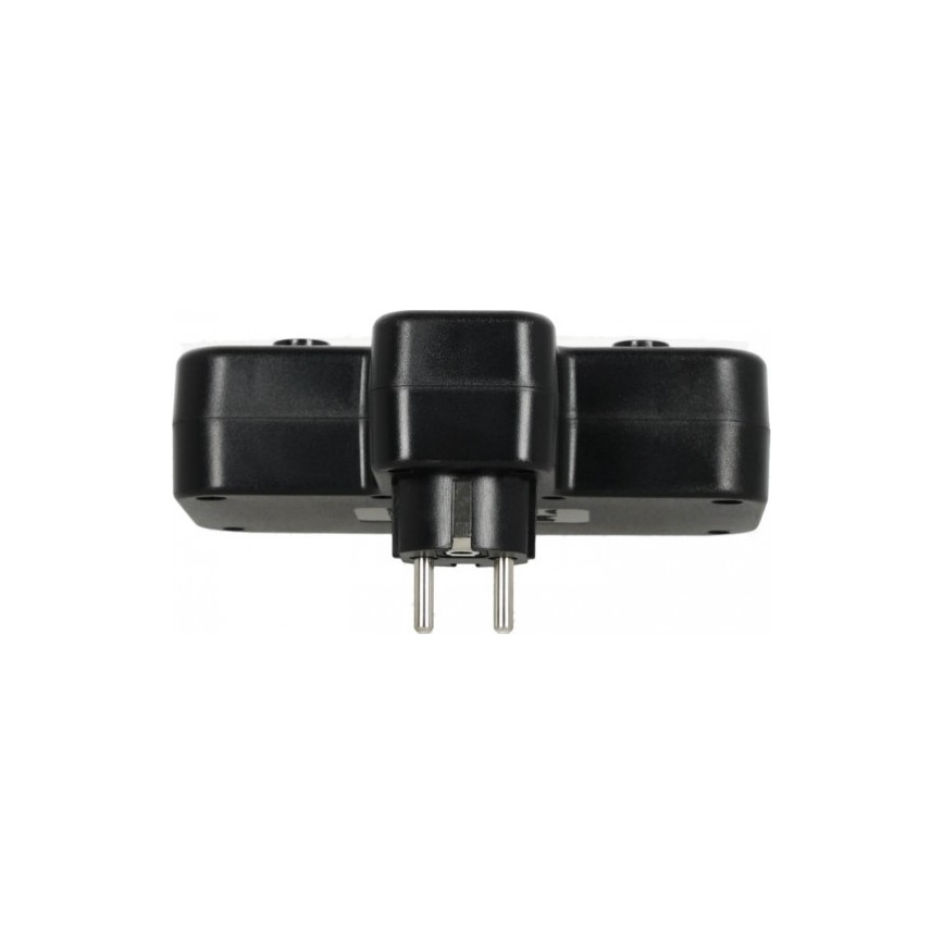 Multipresa con interruttore e illuminazione LED LINEA PRO 2Z + 3xUSB A/C SCHUKO 4000K nera