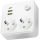 Multipresa con interruttore LINEA 2x230V + 3xUSB A/C SCHUKO bianca