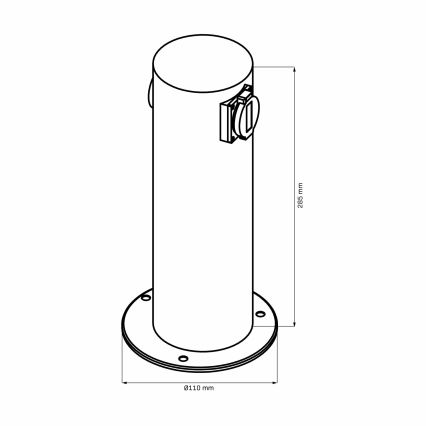 Multipresa verticale da esterno 2Z ELEKTRI 230V IP44