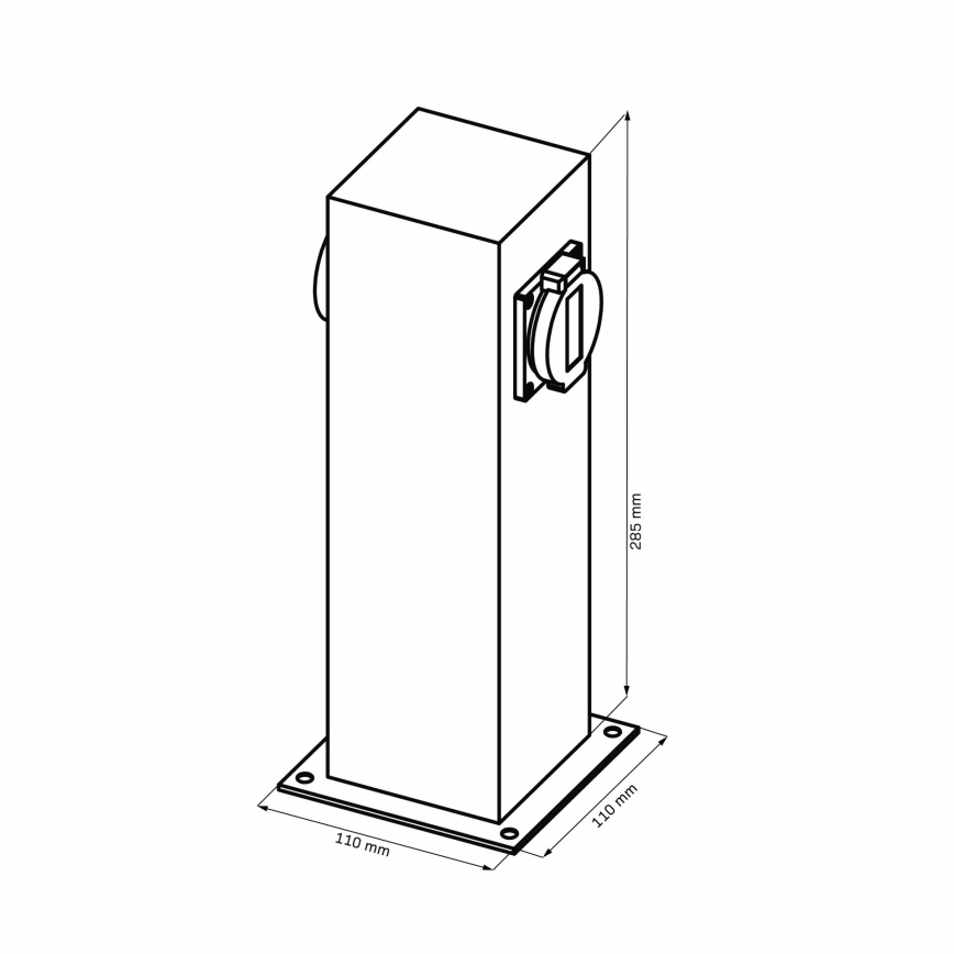 Multipresa verticale da esterno 2Z ELEKTRI 230V IP44