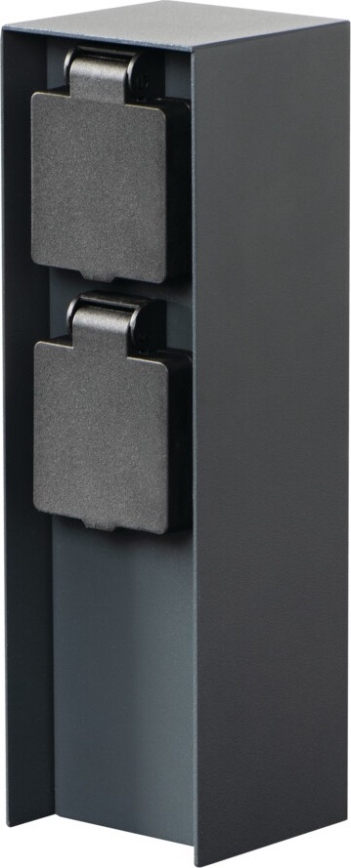 Multipresa verticale da esterno DASTO 2Z Type E 230V IP44 antracite