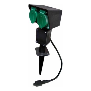 Multipresa verticale da esterno EASY CONNECT 2Z 3600W/230V IP44 verde