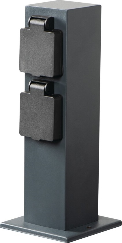 Multipresa verticale da esterno NASTO 2Z Type E 230V IP44 antracite