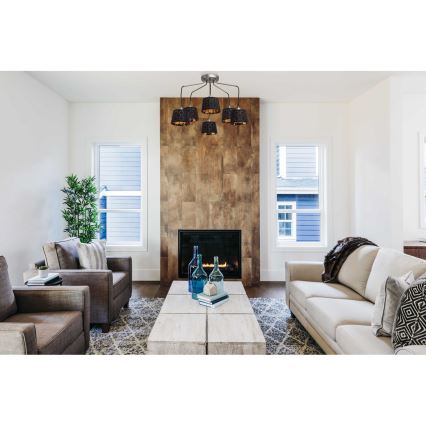 MW-LIGHT - Lampadario a plafone MEGAPOLIS 6xE27/40W/230V