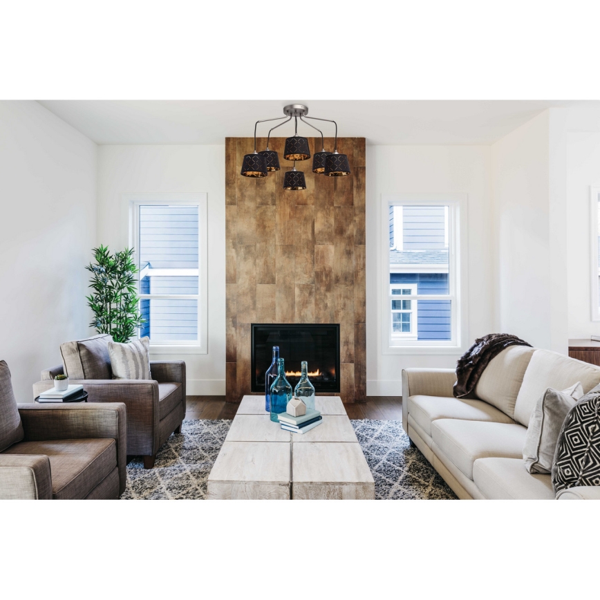 MW-LIGHT - Lampadario a plafone MEGAPOLIS 6xE27/40W/230V