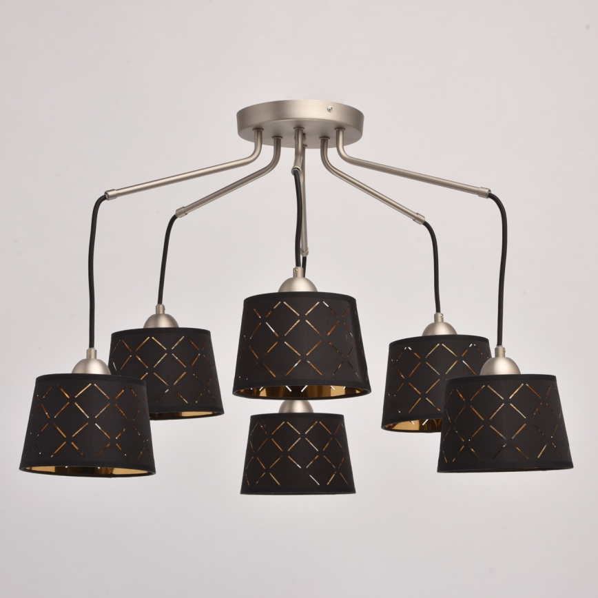 MW-LIGHT - Lampadario a plafone MEGAPOLIS 6xE27/40W/230V