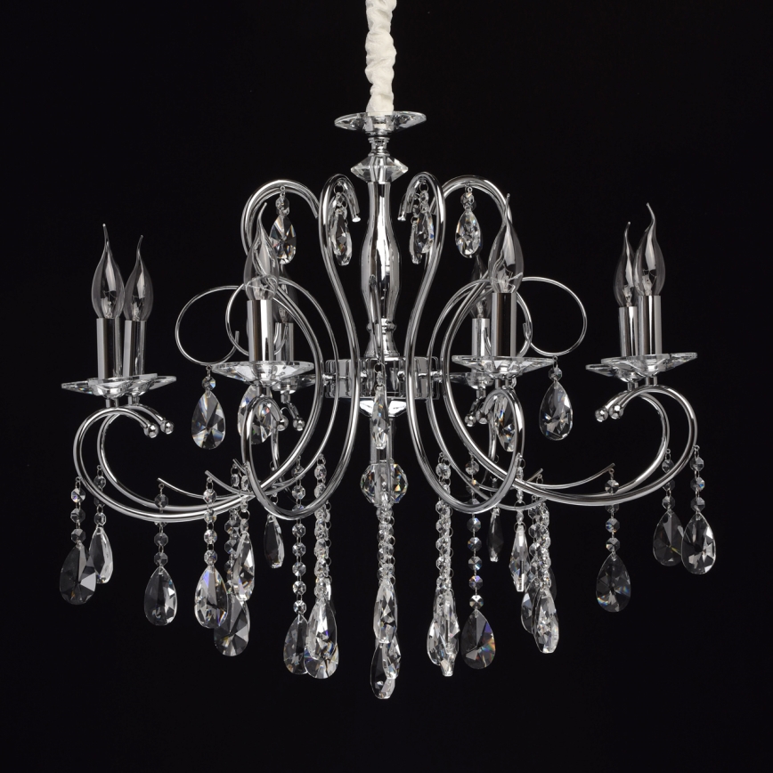 MW-LIGHT - Lampadario di cristallo a sospensione con supporto rigido ADELE 8xE14/40W/230V