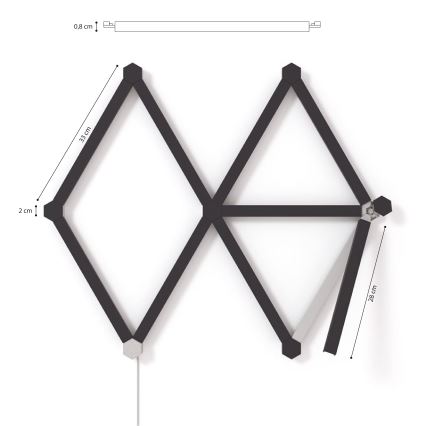 Nanoleaf - Set di coperture per binari LINES 9 pz nero opaco
