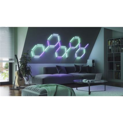 Nanoleaf - SET 9x LED RGBW Dimmerabile rotaia LINES LED/2W/230V 1200-6000K Wi-Fi