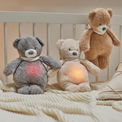 Nattou - Compagno di coccole con melodia e luce SLEEPY BEAR 4in1 beige