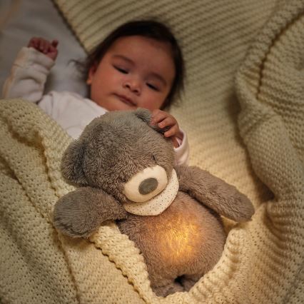 Nattou - Compagno di coccole con melodia e luce SLEEPY BEAR 4in1 beige