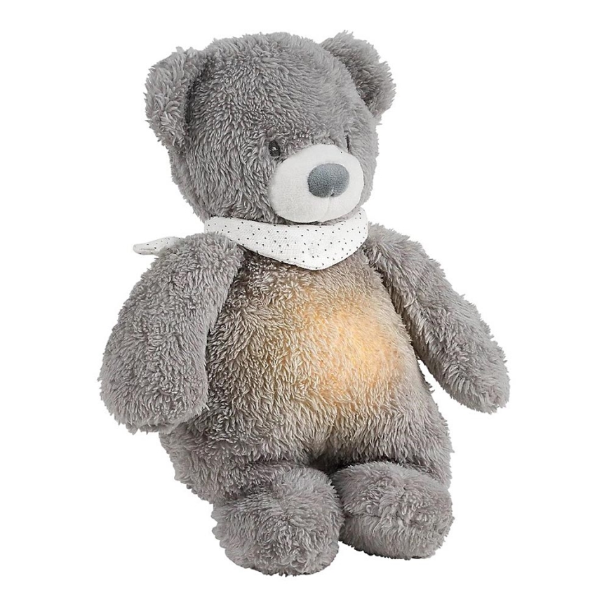 Nattou - Compagno di coccole con melodia e luce SLEEPY BEAR 4in1 grigio