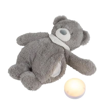 Nattou - Compagno di coccole con melodia e luce SLEEPY BEAR 4in1 grigio