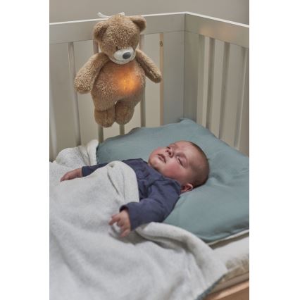 Nattou - Compagno di coccole con melodia e luce SLEEPY BEAR 4in1 marrone